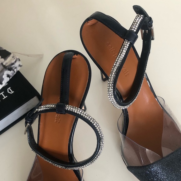 Self-portrait Mika crystal embellished sparkle glitter pointy toe heels - Picture 7 of 12